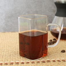 MAKA 耐熱玻璃四角馬克杯 小, 270ml, 4個