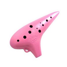 藝聲火焰陶笛+琴盒+項鍊套組, 粉色的, 單品