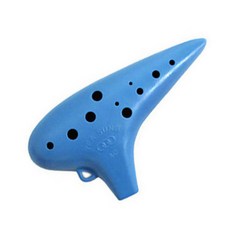 藝聲火焰陶笛+琴盒+項鍊套組, 藍色, 單品