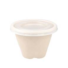 PACKAGE HERO 紙漿 醬容器450ml +蓋集, 100套, 1個