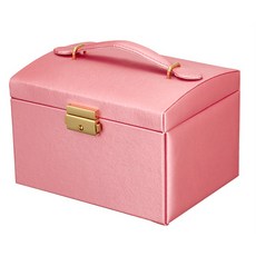 The Flow Company大容量鎖扣飾品收納盒, 玫瑰粉, 1個