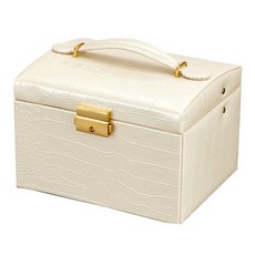 The Flow Company大容量鎖扣飾品收納盒, 米白色, 1個