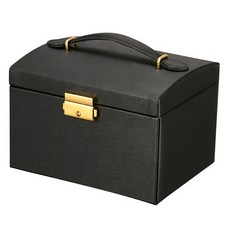 The Flow Company大容量鎖扣飾品收納盒, 黑色的, 1個