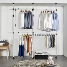 바지걸이 행거 W3853, 아이보리 함마톤 분체도장