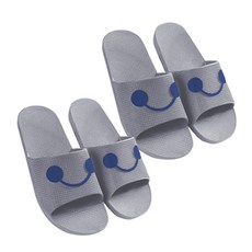 Block Mart 男性微笑浴室拖鞋, 隨機出貨, 2個