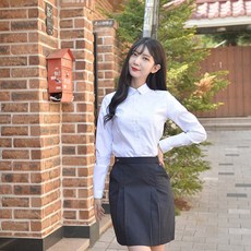 GYOBOKMALL 女童素色折痕短裙