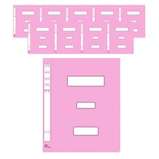 ECO Chungwoon 大容量PP公文夾, 粉紅色, 10個