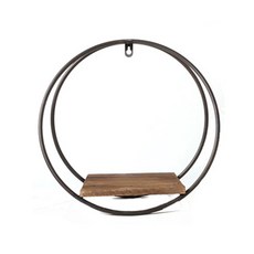 金屬線材浮動式置物架 圓形, 混色