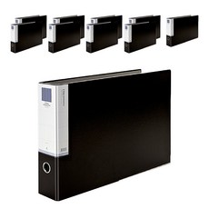 문화산업 이코너웹 D링 바인더 3공 A3 7cm, 흑색, 10개