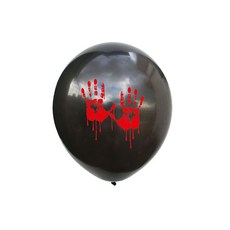 萬聖節氣球 血手印, 黑色, 30個