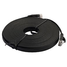 평면 인터넷선 기가 랜케이블 CAT.6, 블랙, 1개, 15m