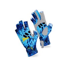 KASTKING Prim Camo 5-cut 釣魚手套 KKGR, 藍色