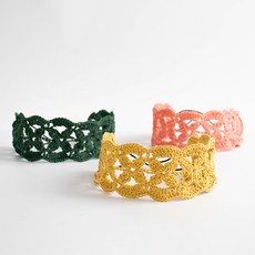 Yarna 夏布利花朵髮帶編織DIY材料包, 1套, 鮮豔款