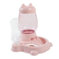 Block Mart小型飼料餵食器餵水器, 粉色的, 1個