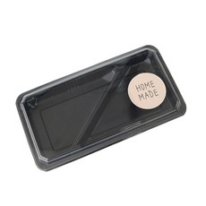 2格對角餐盒 GS-59-1 100入+手工製作貼紙 巧克力 50入+卡其色 50入, 1套