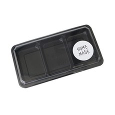 3格外帶盒 GS-59-2 100入+圓形貼紙 白色 100入, 1套