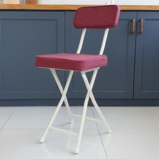 밴프 패브릭 쿠션 체어, 레드(OC083), 1개