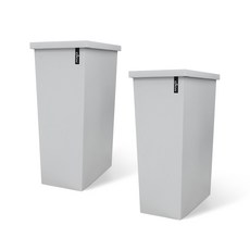 Home&amp;House Slim Swing 垃圾桶 8L, 2個, 灰色