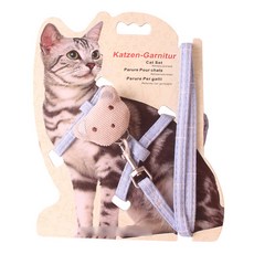 PASTEL PET 寵物貓動物造型胸背帶+牽引繩 B款, 混色