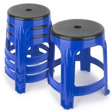 에스파스 플라스틱 회전 간이의자, 블루, 4개