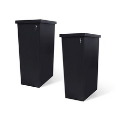 Home&amp;House Slim Swing 垃圾桶 8L, 2個, 黑色
