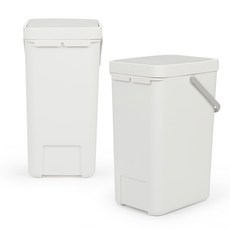 홈앤하우스 원터치 휴지통 18L, 화이트, 2개