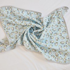 ahtty blanc 兒童人造絲涼感被, 企鵝款 藍色, 1條