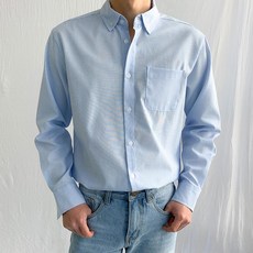 Jhstyle 男款日常水洗條紋襯衫 JMROK167