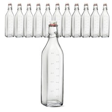 mir 玻璃搖擺瓶 刻度 ST1000, 1L, 12個