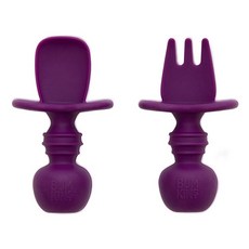 BUMKiNS 湯匙+叉子組, 紫色, 1組