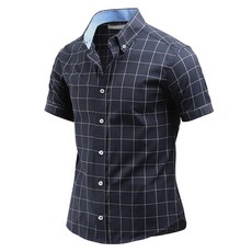 DAKUANG 男款短袖格紋襯衫 C05D14_sp2018