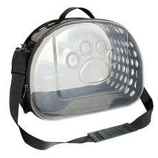 MEPURE 透明肩背寵物外出包, 黑色的