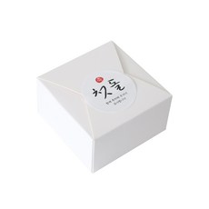 蕾絲包裝盒 100p + 石貼紙 calli2 100p 套組, 盒子（白色），貼紙（混色）, 1套