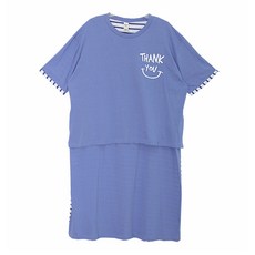 iyaan 夏季字母印花短袖哺乳連身裙