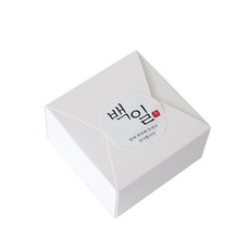 蕾絲包裝盒 100p + 100 天貼紙韓文 2 100p 套組, 盒子（白色），貼紙（混色）, 1套