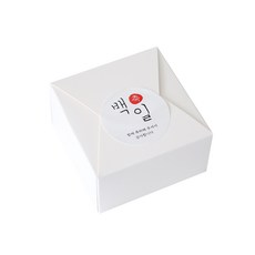 蕾絲包裝盒 100p + 100 天貼紙韓文 1 100p 套組, 盒子（白色），貼紙（混色）, 1套