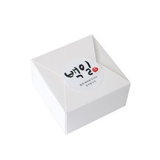 包裝盒 100入+貼紙 100入組, 盒子（白色），貼紙（混色）, 1套