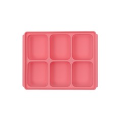 베이비앤아이 실리콘 젤리 이유식 큐브 6구, 베리핑크, 1개
