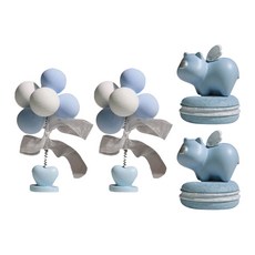 앤티스 엔젤피그 차량용 인테리어 장식 2세트, 블루 앤 블루풍선, 2개