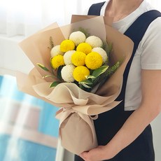 생화 플라워마켓 꽃다발 M, 퐁퐁믹스