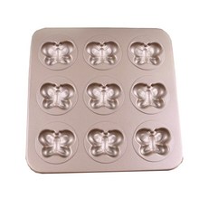 9格蝴蝶造型烘焙模型烤盤, 單色, 1組