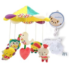 KOOMNARA 可愛床邊音樂鈴+手動音樂盒, 混色