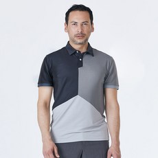 kantukan 男士拼色立領短袖T恤STKB09 Z208