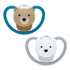 NUK Space安撫奶嘴2入組, 0~6個月, BOY, 1組