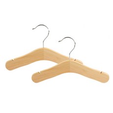 더플로우 둥글 작은 원목 옷걸이 24cm, 혼합색상, 2개입