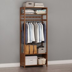 가팡 원목 심플 옷걸이 선반 기본 4단 70, 혼합색상