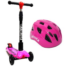 Balrota 孩童折疊式滑板車+安全帽組, 粉色的