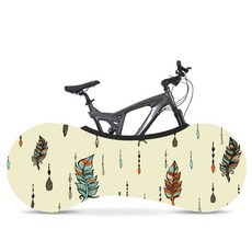 아리코 자전거 오염방지 실내보관 커버, 나뭇잎, 1개