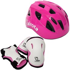 Balrota 兒童用兒童安全帽 + 護具保護裝備組, 粉紅色