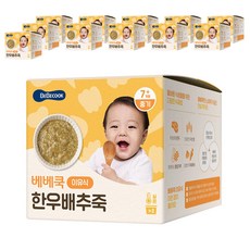 베베쿡 중기 영유아 이유식, 24개, 120g, 한우 + 배추 혼합맛